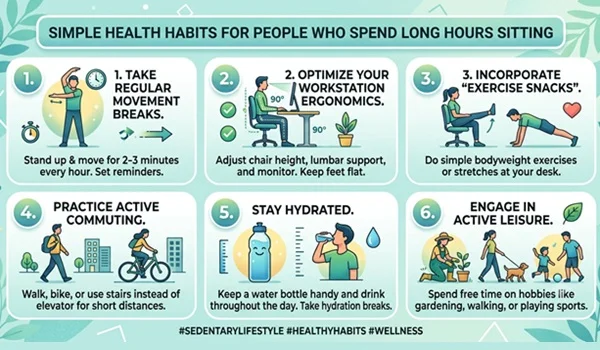 Simple Health Habits for People Who Spend Long Hours Sitting